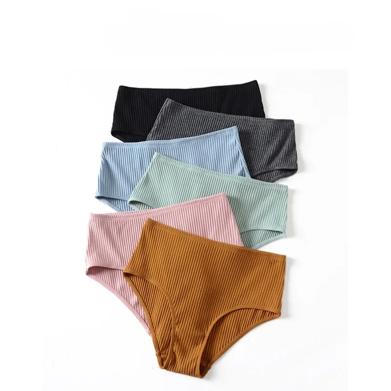 Reggiseno in cotone 95% a 5 colori e slip a vita alta da donna intimo sexy set di reggiseni lingerie comfort femminile senza cuciture a righe francesi