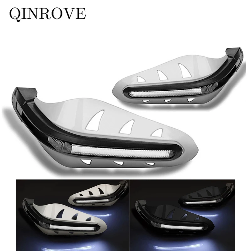 

ABS Motorcycle Handguard With LED Light Enduro Scooter Hand Protector Universal For Zontes 350 310 SYM Yamaha Honda CB400F CB650