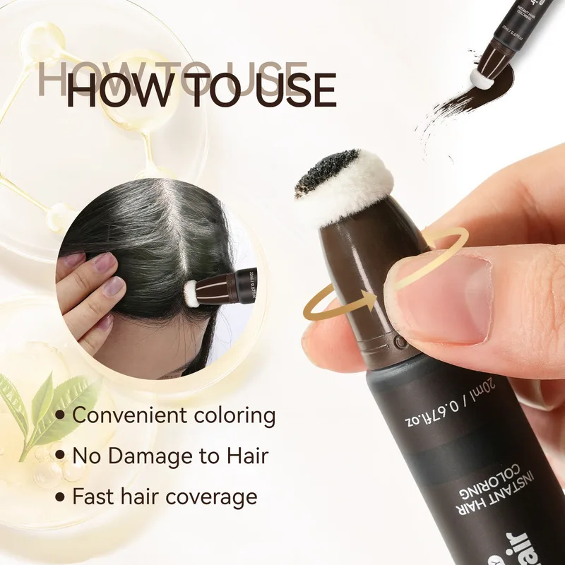 

MLSMILE Zhongying Mengliyue, удобная цветная ручка для ретуши, однотактная белая вращающаяся жидкая палочка для волос, новинка 2023 года