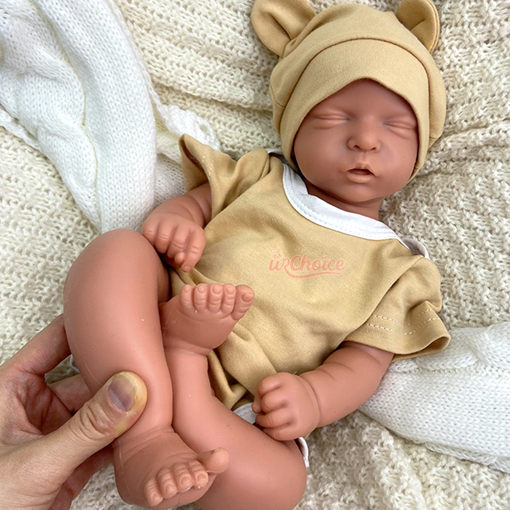 

42cm Reborn Silicone Baby Girl Handmade Soft Lifelike Waterproof Newborn Doll Toy for Kids Dress-Up & Role-Play Fun