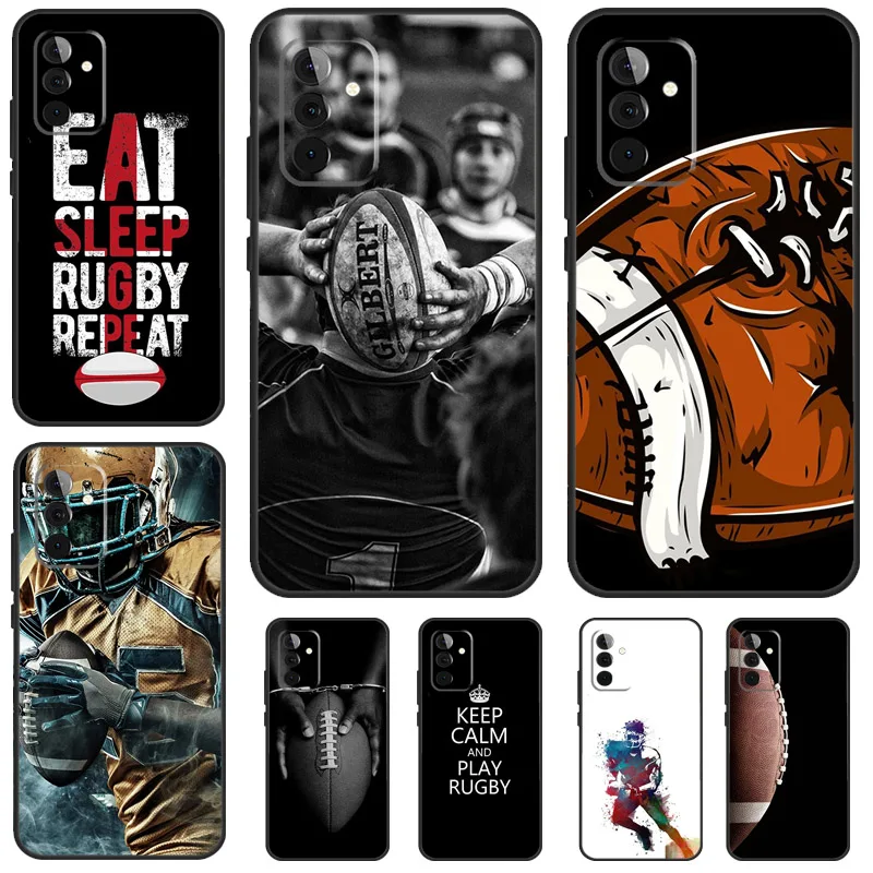 Rugby Ball Case For Samsung Galaxy A14 A54 A34 A12 A22 A32 A52 S A51 A71 A13 A23 A33 A53 A15 A25 Cover