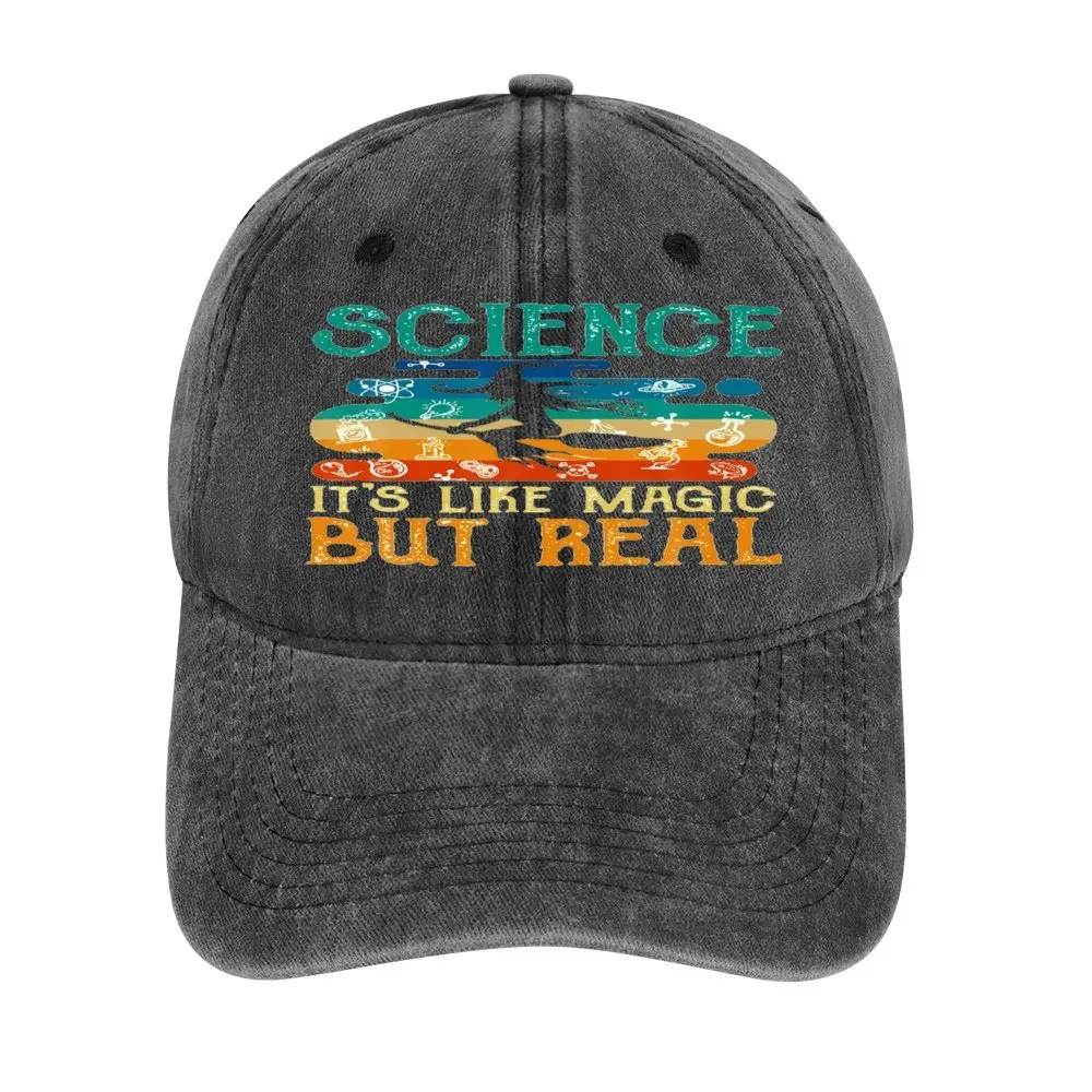 

Vintage Science It's Like Magic But Real Funny Halloween Witch Gift Trucker Cap Birthday Gift Mesh Net Caps Outdoor Sport Hats