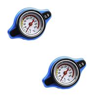 Generic Car Thermostatic Radiator Cap Watertank Lid Auto Part Leakproof Sturdy with Water Temperature Gauge