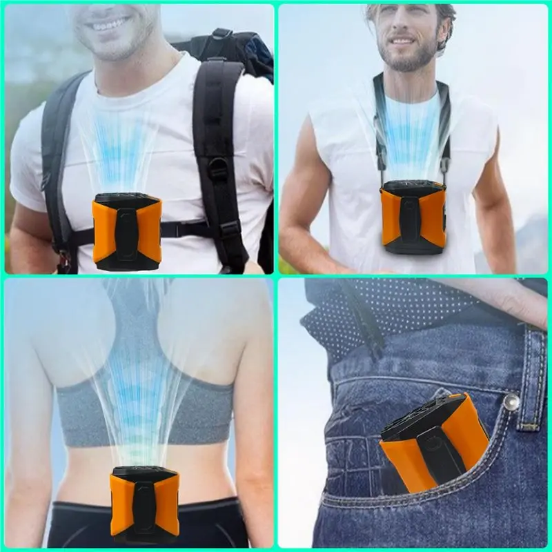 [B25B!】 Clip-On Waist Fan Rechargeable Portable Belt With Integrated Light Designed For Blue Collar Workers