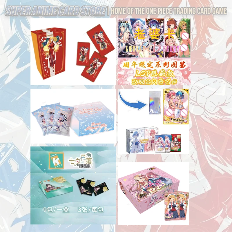 Japanese Anime Boxed Cards Goddess Feast CHEIY BLOSSOM KISS Rem Kamisato Ayaka Yae Miko Sangonomiya Kokomi Collectible Cards