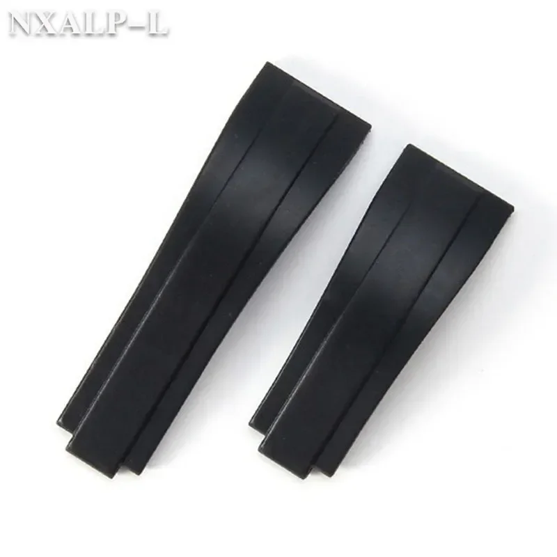 20 مللي متر المطاط حزام ساعة سيليكون ل رولكس دايتونا الغواصة GMT يخت ماستر حزام الرجال الرياضة الغوص سوار قابل للتعديل حجم