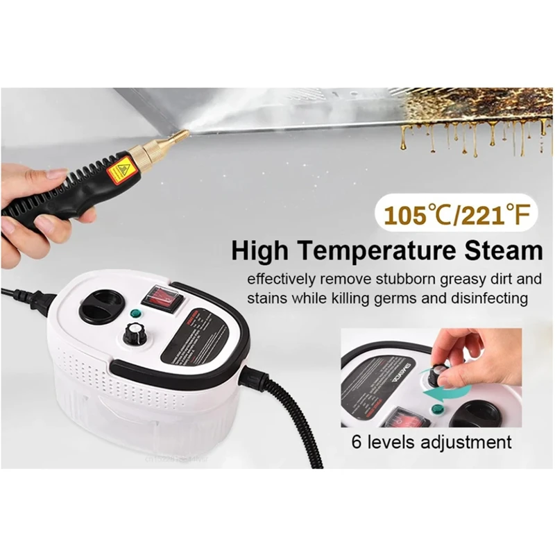 Steam Cleaner Handheld High Temperature Steam Cleaner For Home Kitchen Bathroom Car Cleaning EU Plug