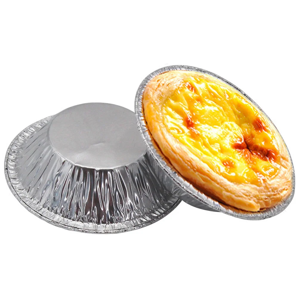 250PCS Disposable Aluminum Foil Cups Muffin Cupcake Tin Mold Round Egg Tart Molds Baking Tool disposable foil cups