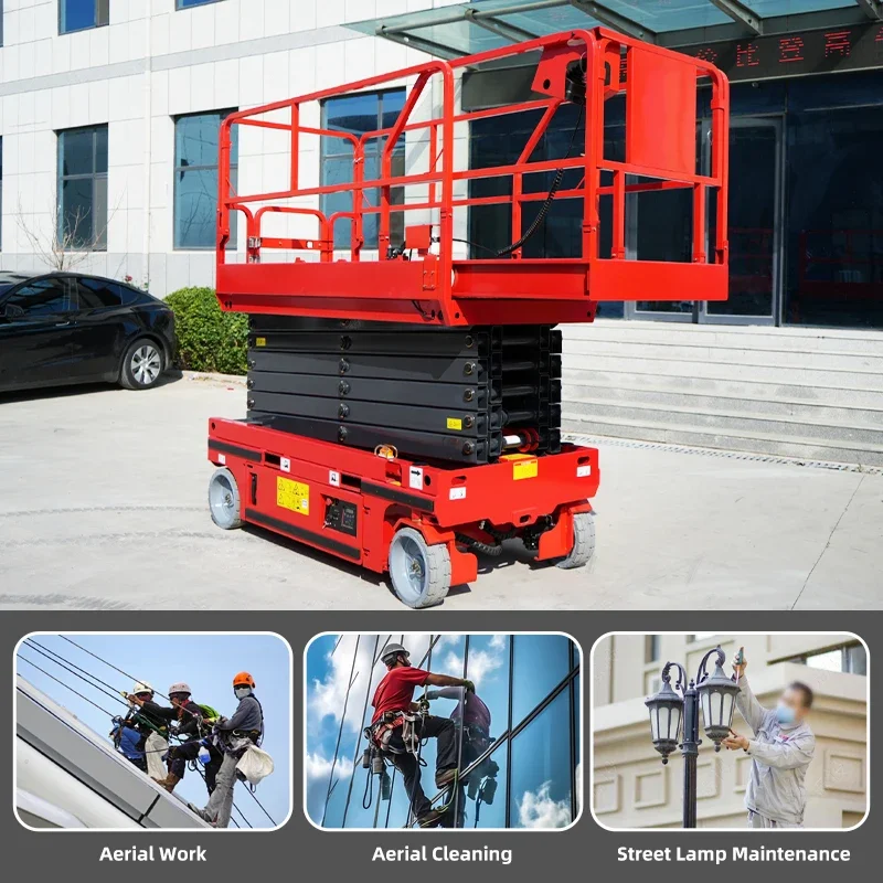 Platform 10 Meters Lift Freight Elevator Mobile Hydraulic Climbing Car Automatic Self-Propelled Scissor