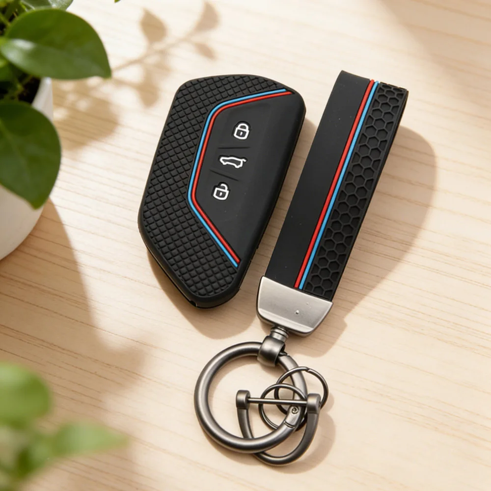 For VW Volkswagen Golf 8 for Seat Leon 2021 Cupra Formentor for Skoda A8 Octavia Mk8 Cover Key Fob Silicone Key Case Funda Llave