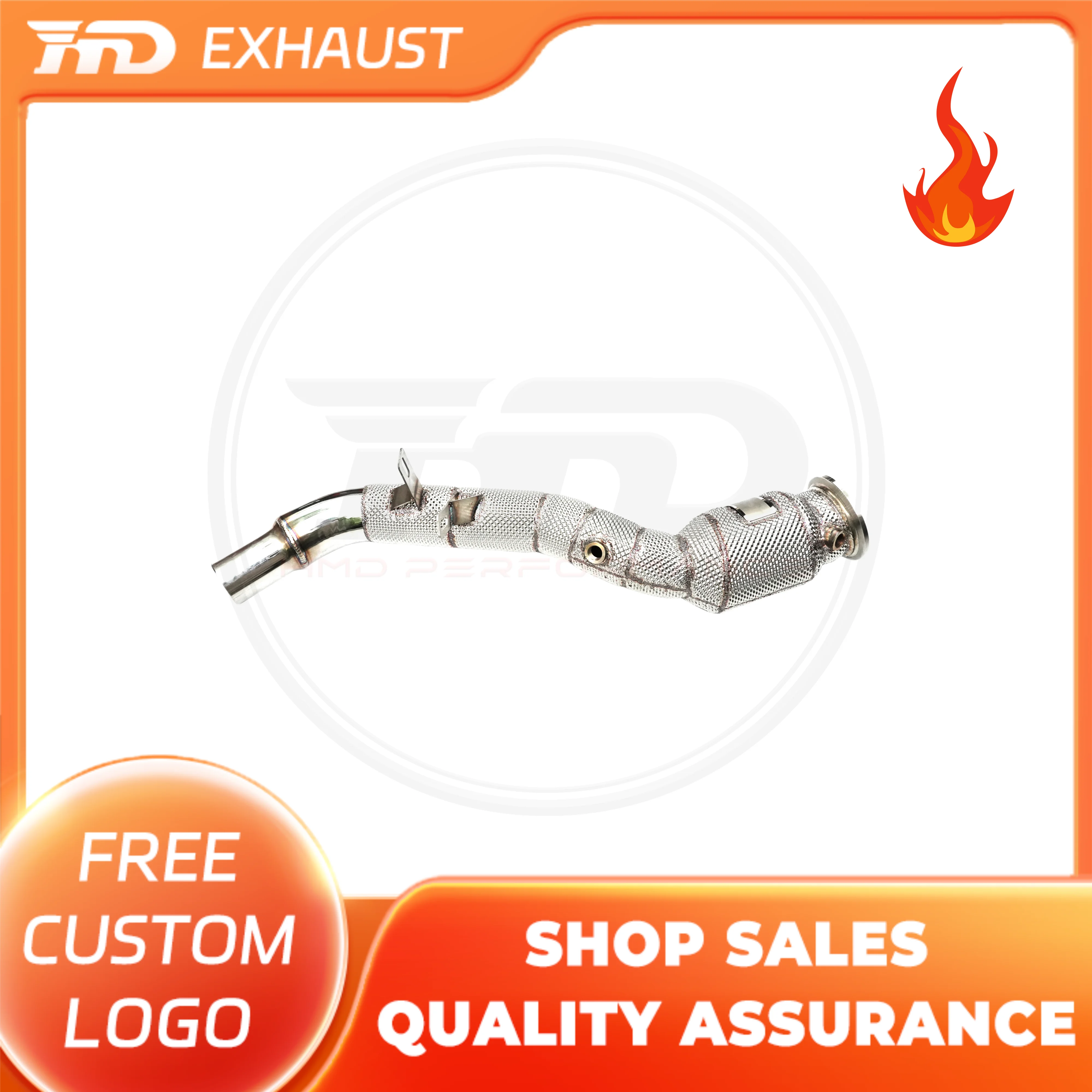 

HMD Exclusive customization For Jaguar XE XF XJ 2.0T High Quality Customized Stainless Steel Exhaust Downpipe With Heat Shield