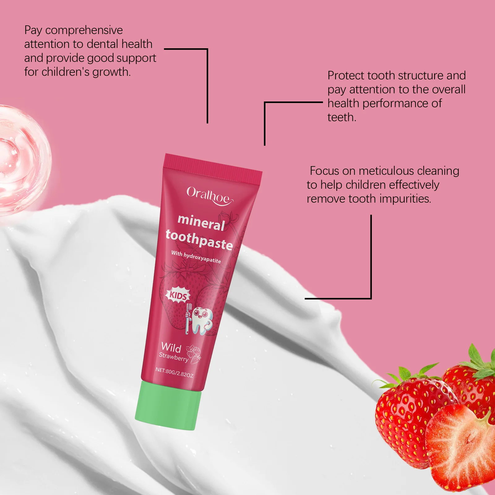  Children Toothpaste Gingiva Protection Removal Yellow Teeth Stain Relieve Gums Decay Toothache Kids Dental Care Toothpaste