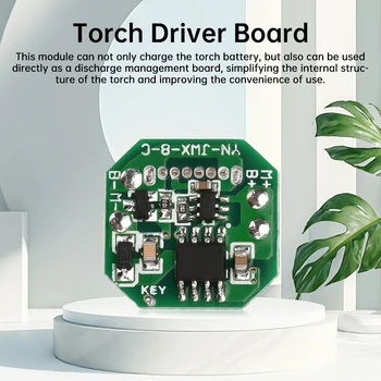 손전등 드라이버 보드 DIY 회로 보드, 3.7-4.2V, C타입 충전 포트, 10W 램프용 통합 충전 및 방전 모듈