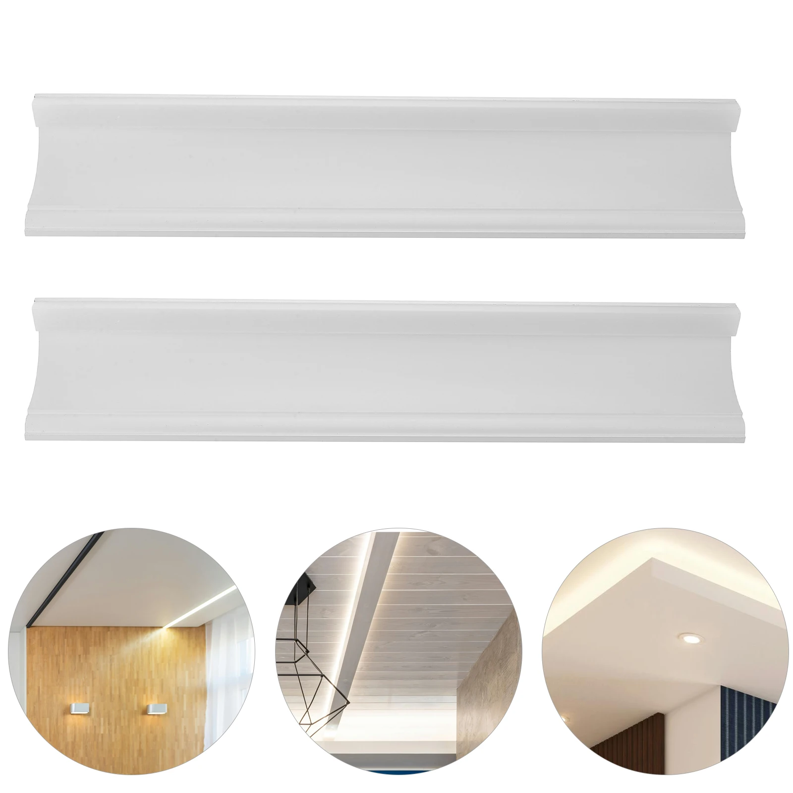 

2pcs Gypsum Line Lampshade 50cm LED Strip Lights Crown Molding Trim Flexible Easy Install Living Bedroom Decor