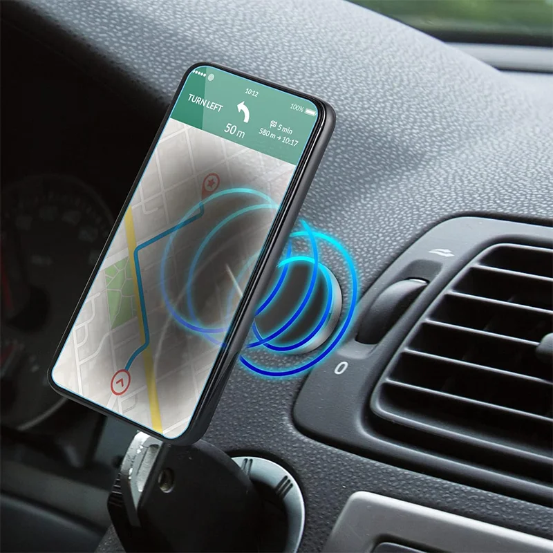 Magnetic Phone Car Mount Flat Cell Phone Holder Universal Stick On Flat Magnetic Car Mount For Dashboard Wall Windshield view 3