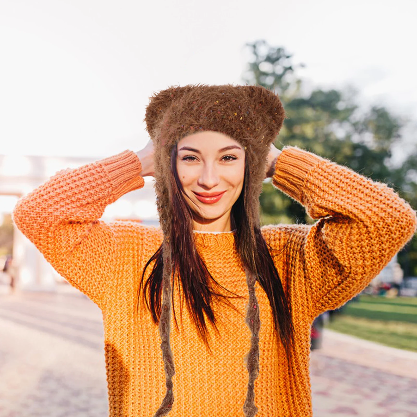 

Warm Winter Winter Hat For Women for Women Lightweight Elastic Fleece Lined Hat Comfortable Knit CapRed Fits Most