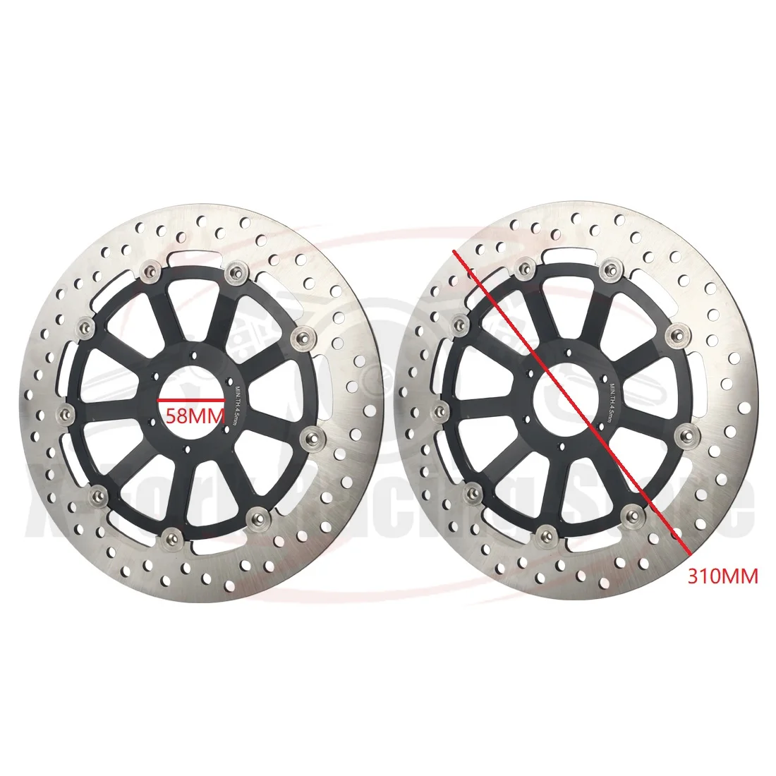 310mm Motorcycle Front Brake Discs Rotors For HONDA CB1000F 1993-1996 1994 1995 VFR750R RC30 1988-1990 1989 Gold Black Pair