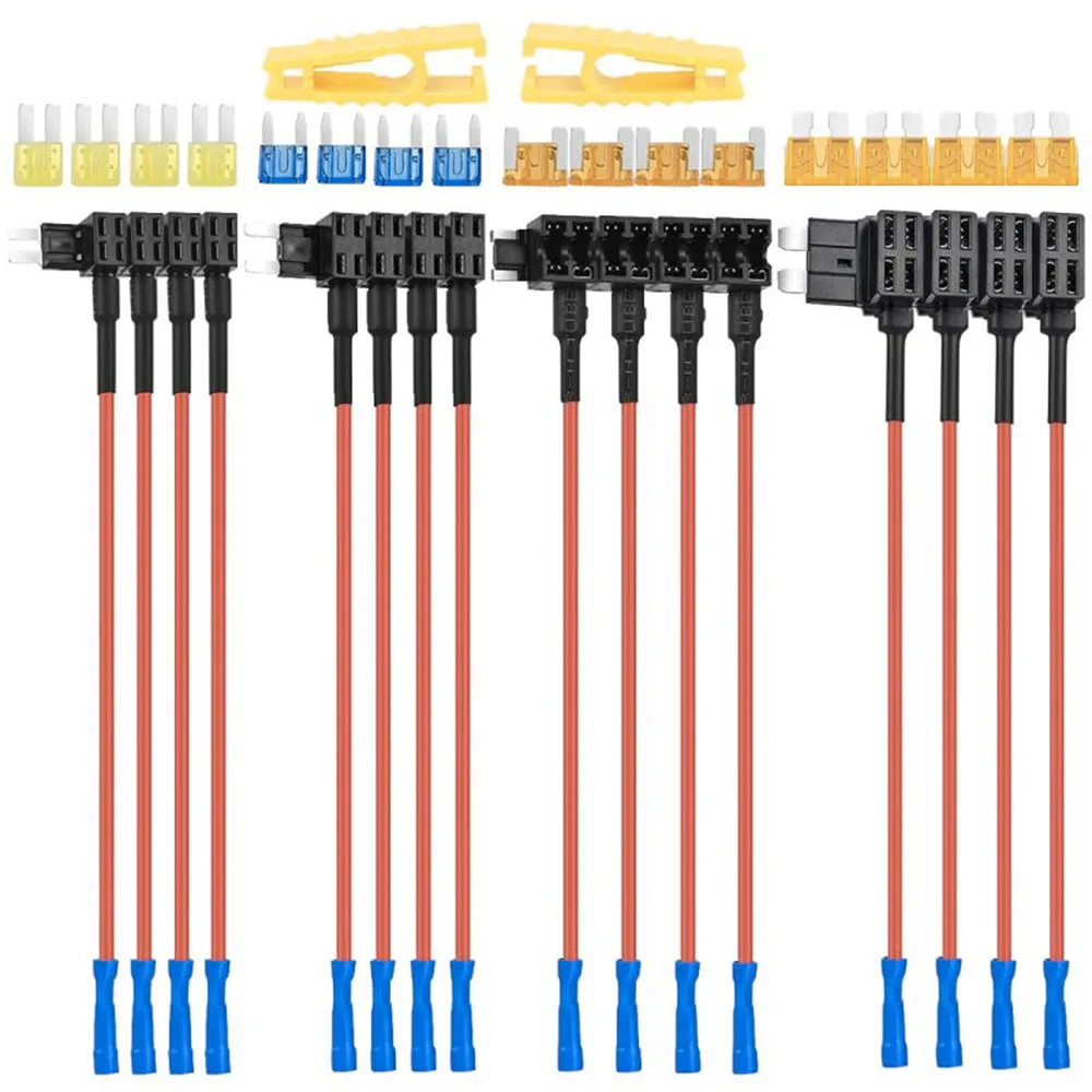 4-Typen 12V Add-a-Circuit-Adapter & Sicherungskit (16er-Pack), Sicherungshalter und -adapter – Kompatibel mit Mini, Micro 2, Low-Profile Mini, Standard – Detail 1