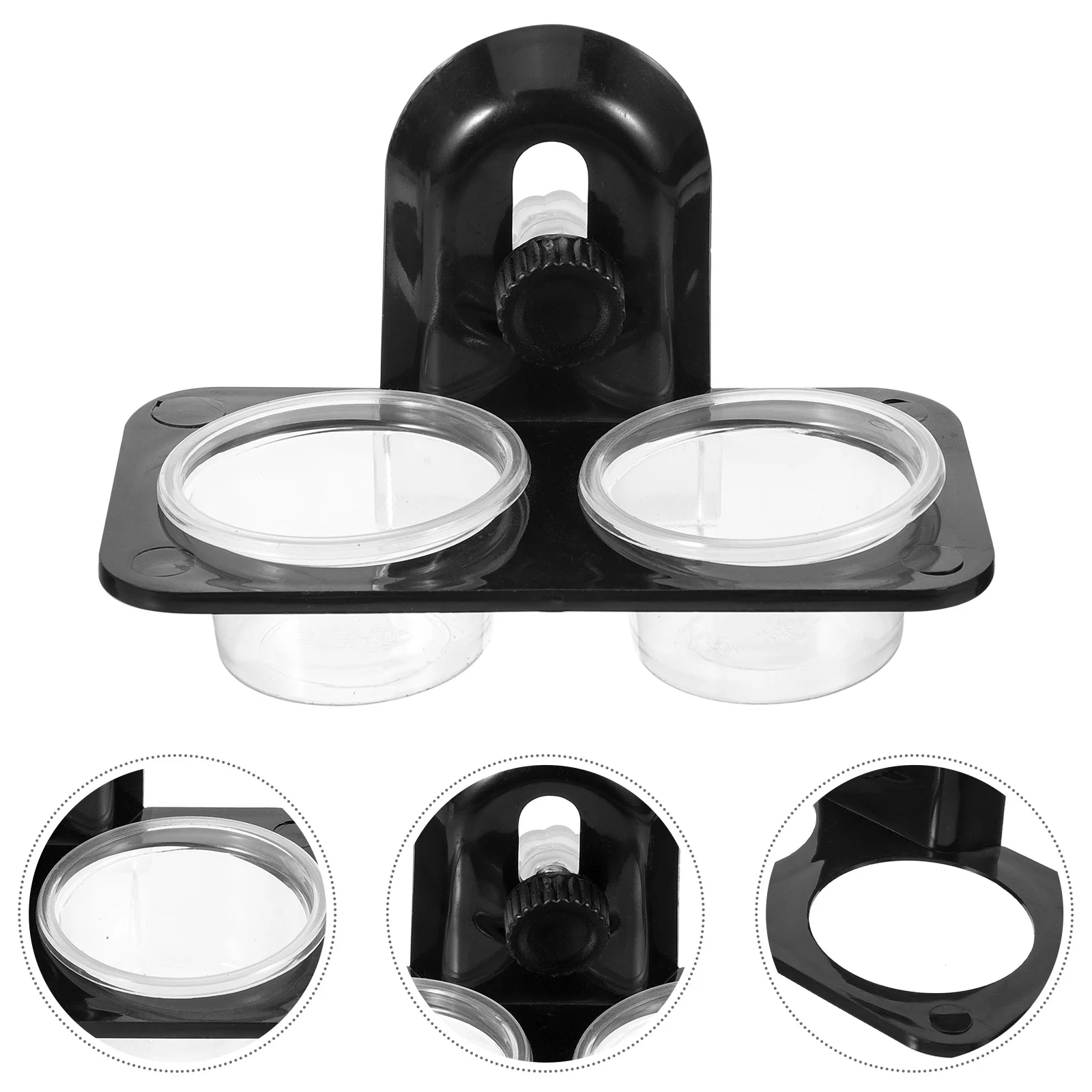 Reptile Feeder Bowl Container Durable Easy Clean for Lizard Turtle Gecko Scorpion Wall Mount Space Saving