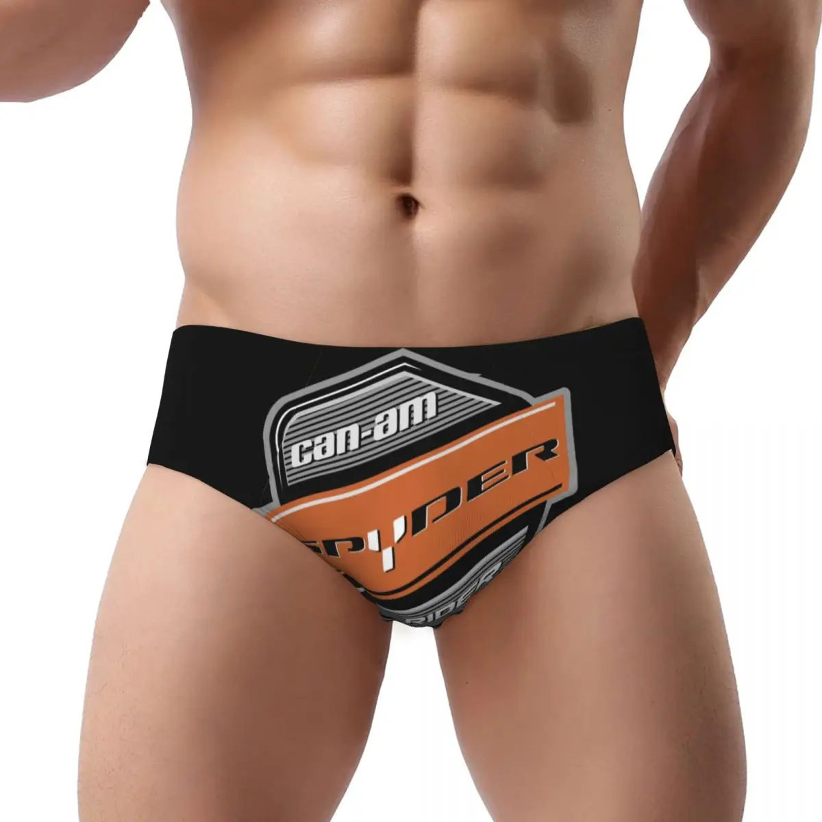 

Custom Mens BRP Can Am Logo Men Brief Panties Male Comfort Motorcycle Underwear Underpants
