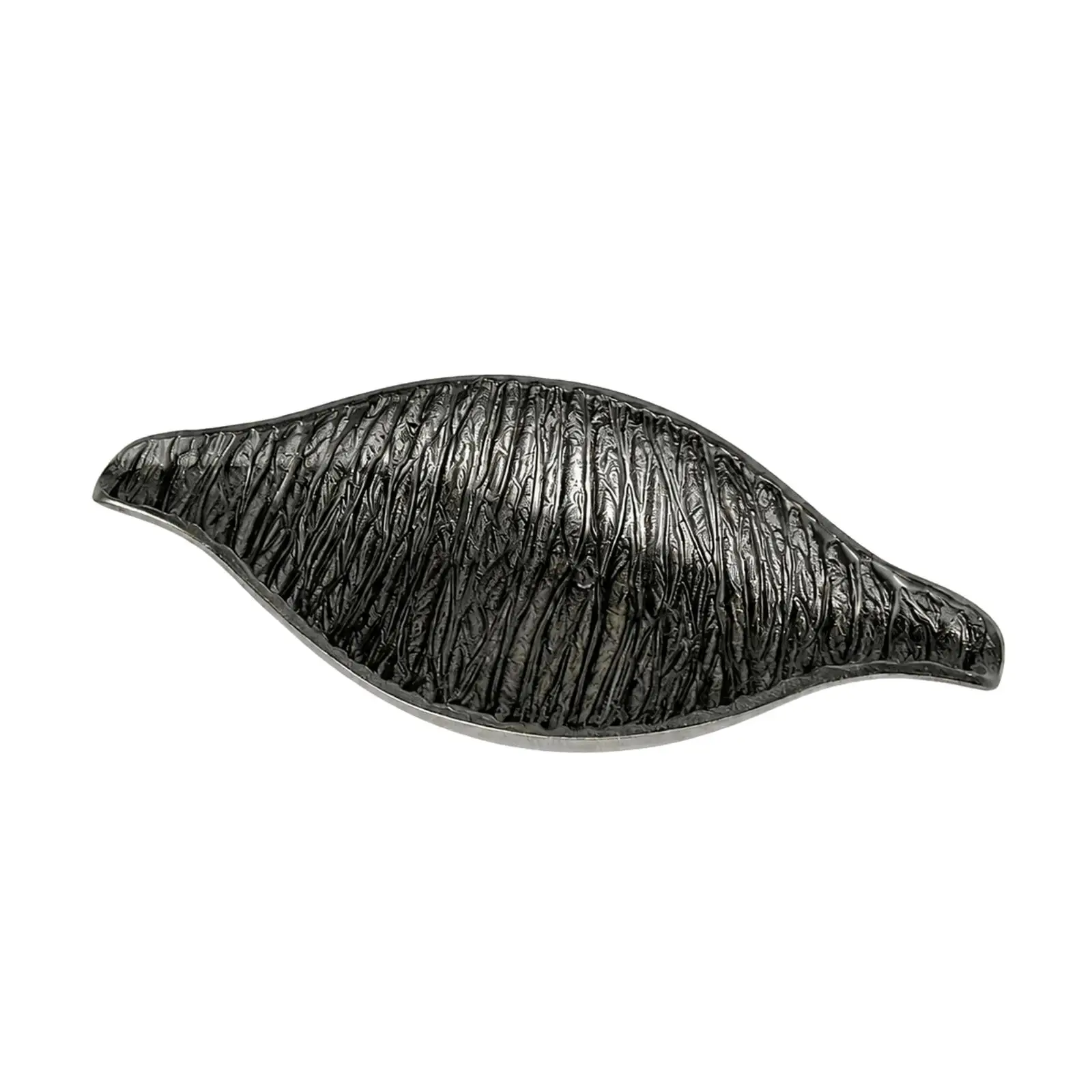 Lightweight Aluminum Decorative Tray Leaf Bowl Embossed Texture for Dining Table Centerpiece Home Storage Display
