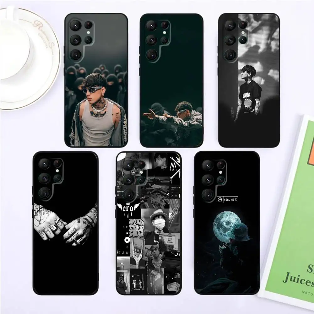 

CRO Rapper Phone Case For Samsung S25,S24,S23,22,21,Ultra,Pro,S10,S30Plus,20lite Black Cover