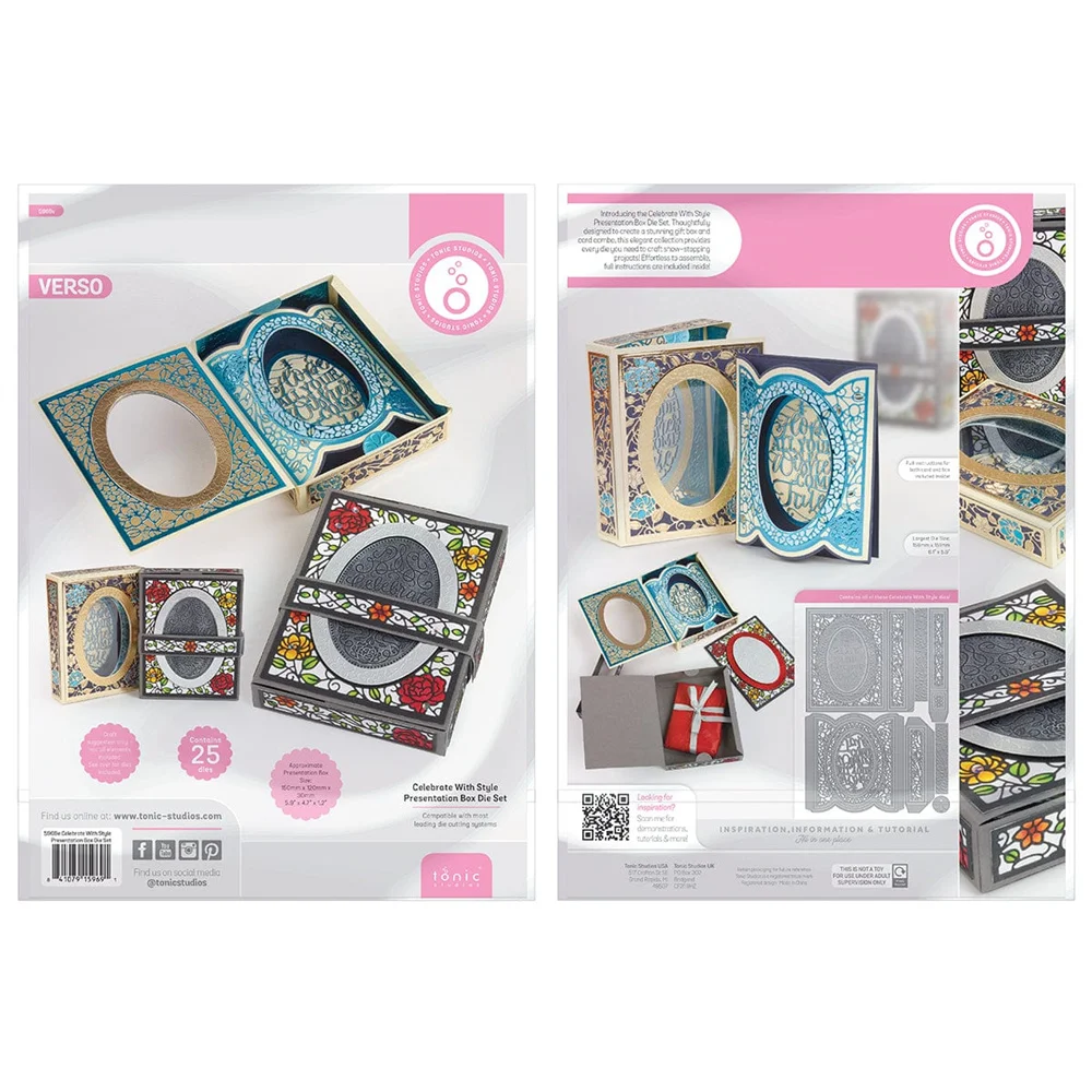 

2025 New Tonic Celebrate with Style Presentation Box Rainbow Cloud Gift Box Die Set DIY Scrapbooking Christmas Holiday Gift Dies