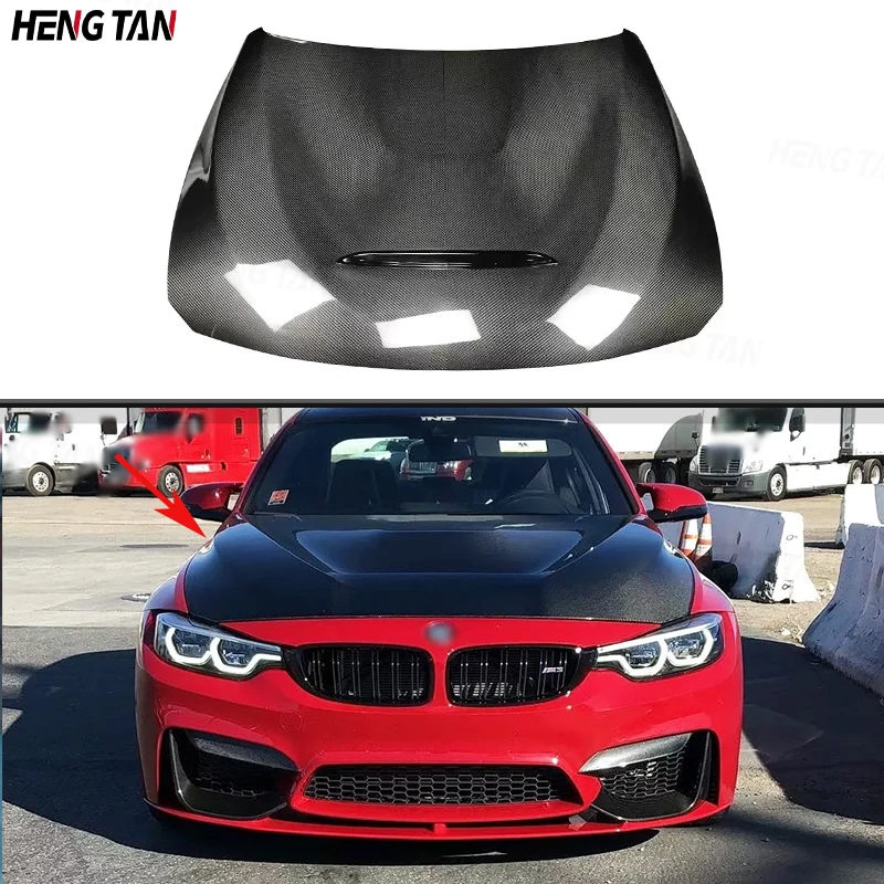 

For BMW M3 F80 M4 F82 F83 2014-2020 GT Style Car Front Bumper Engine Cover Hood Bonnet Vent Parts Upgrade Body kit