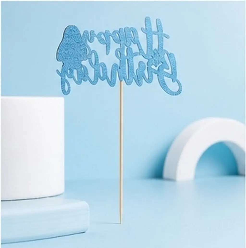 2Pcs Penguin Cake Toppers Insert Cards Birthday Party Decoration High Quality Paper Wood Material Lightweight Portable Dessert