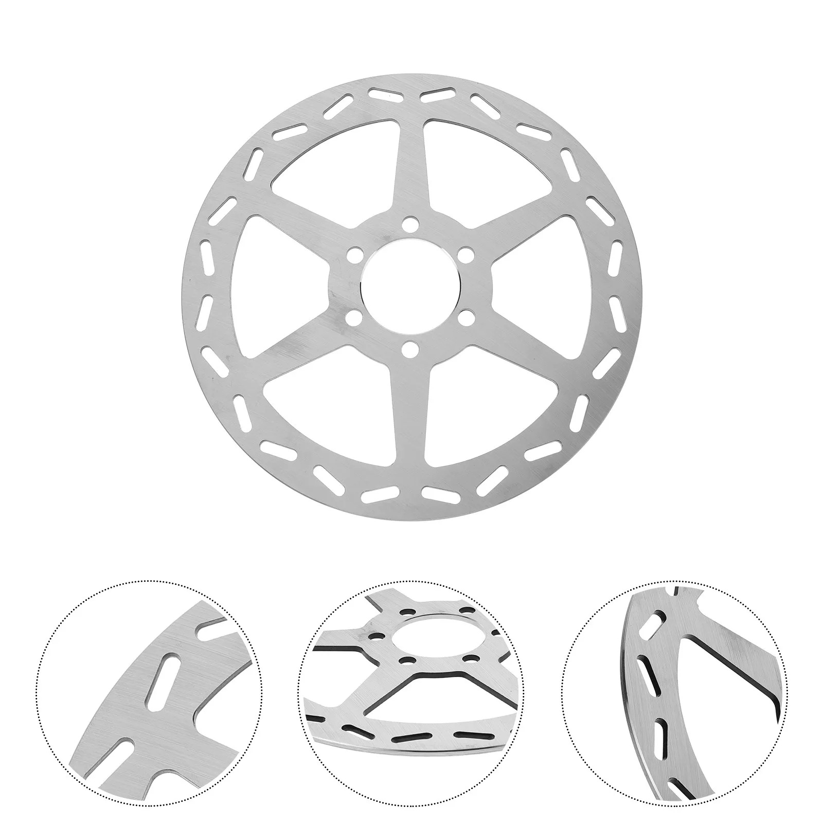 

Metal Brake Disc Disk 6 Hole Brake Disk for Go Kart Mini Bike Electric Scooter Replacement Disc Reduction Braking Distance