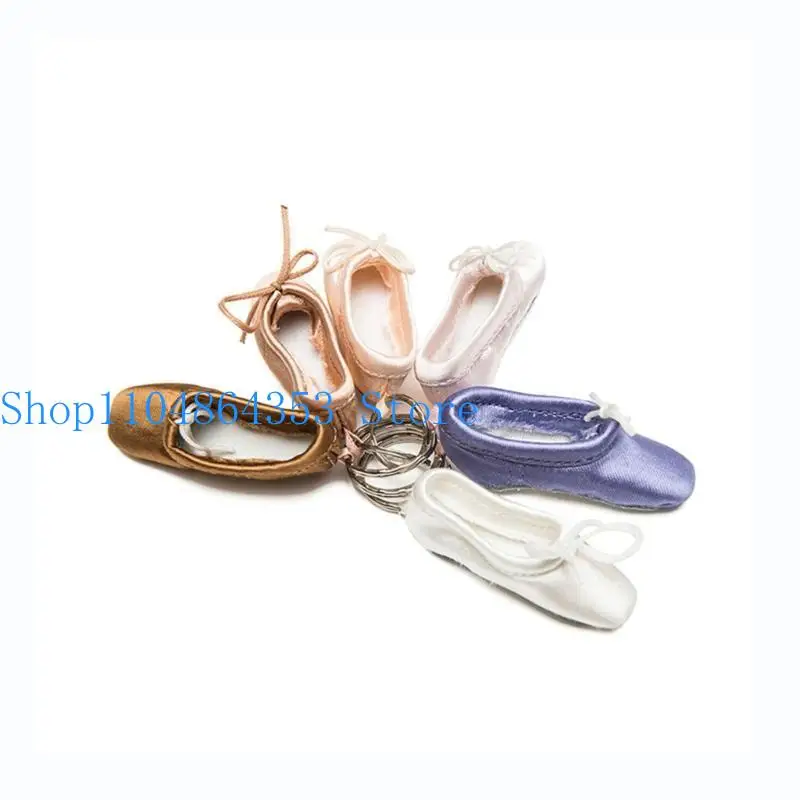 Ballettschuh-Schlüsselanhänger, mehrfarbig, Spitzenschuh-Schlüsselanhänger, handgefertigter Seidenschuh-Anhänger, Schlüsselanhänger, Geschenk für Mädchen Teenageralter – Detail 5