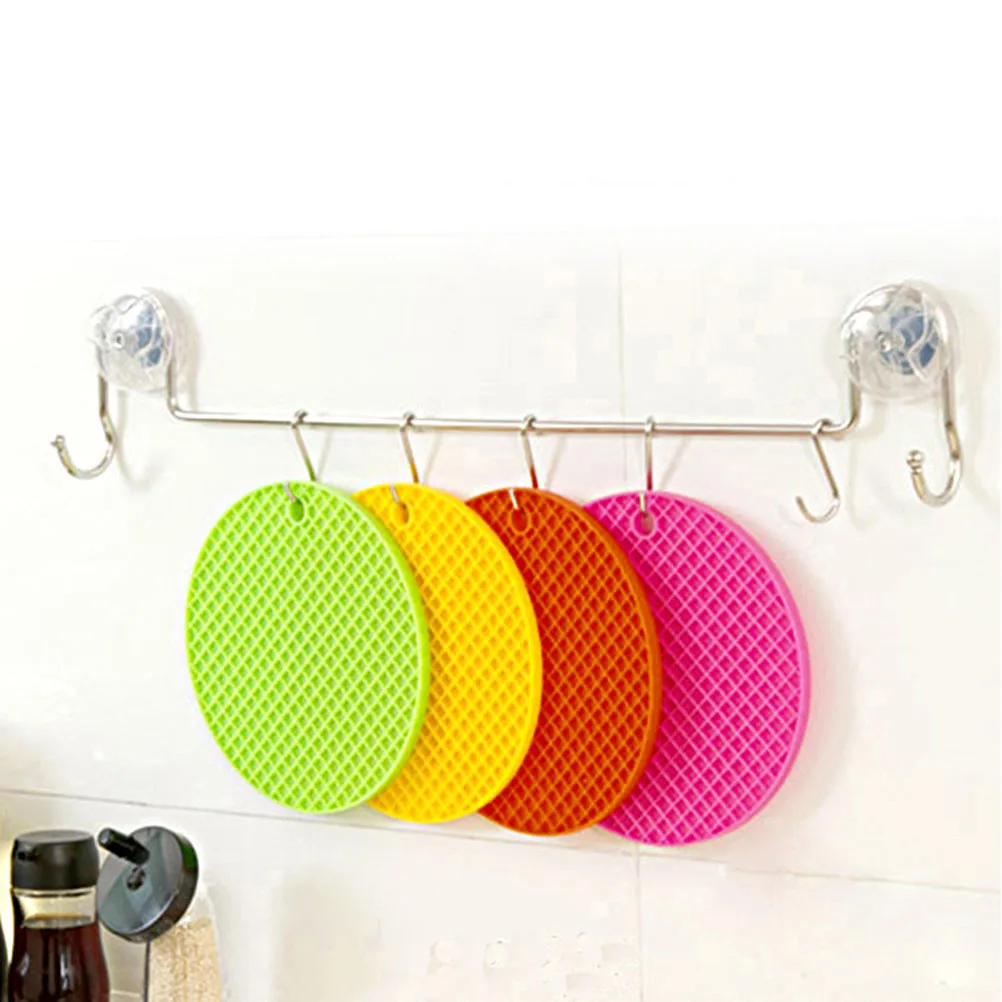 

Silicone Insulation Mat Honeycomb Pattern Red Heat Resistant Non Slip Pot Pan Spoon Bottle Grip Coaster
