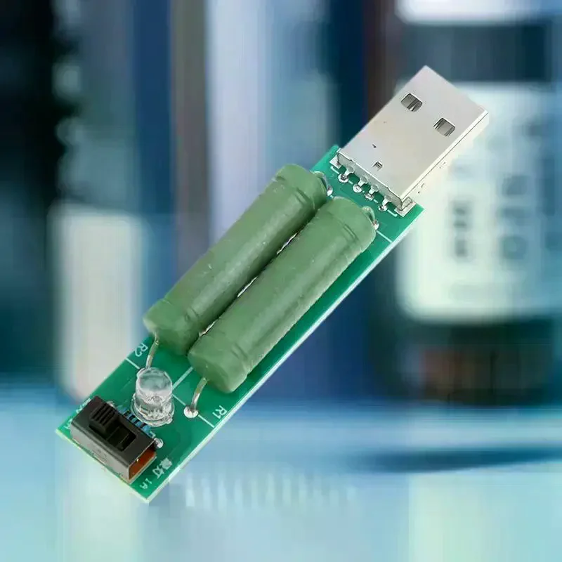 

Mini USB Load Tester Power Bank Discharge Resistor with Switch 2A/1A; Module for Voltage and Current Measurement