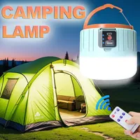 Solar Camping Lantern Rechargeable LED Portable Work Light w/Remote,Power Bank Flashlight Outdoor Emergency Lamp for Fishing BBQ