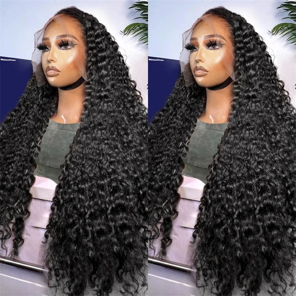 Deep Wave Lace Front Human Hair Wigs For Women PrePlucked Transparent 13X4 13X6 Lace Front Wig Wet And Wavy 4X4 Lace Closure Wig