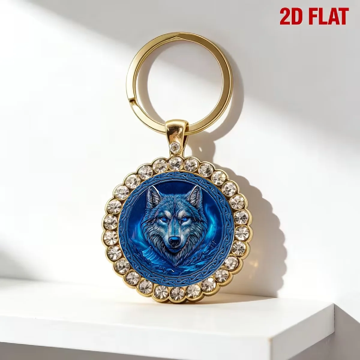 This 1-piece wolf-patterned Time Gem keychain symbolizes courage and loyalty, making it the perfect gift for a friend.