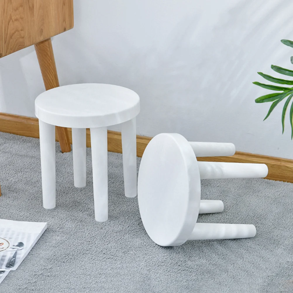 Kids Non-Slip Small Stool Portable Bathroom Footstool Children Step Stool Lightweight Stackable Three Legged Step Ladder