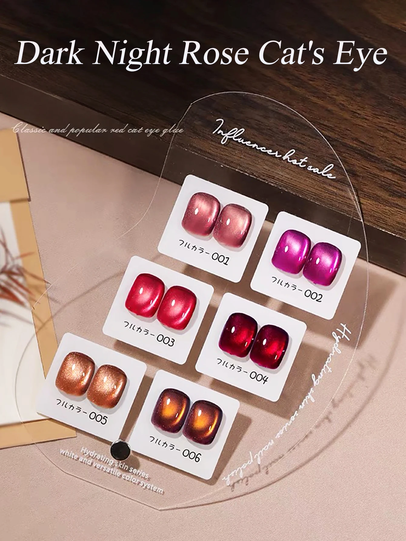 1 Uds WS Otoño Invierno moda única noche rosa rojo ojo de gato Gel esmalte de uñas 2025 misterioso hermoso rojo oscuro ojo de gato arte de uñas