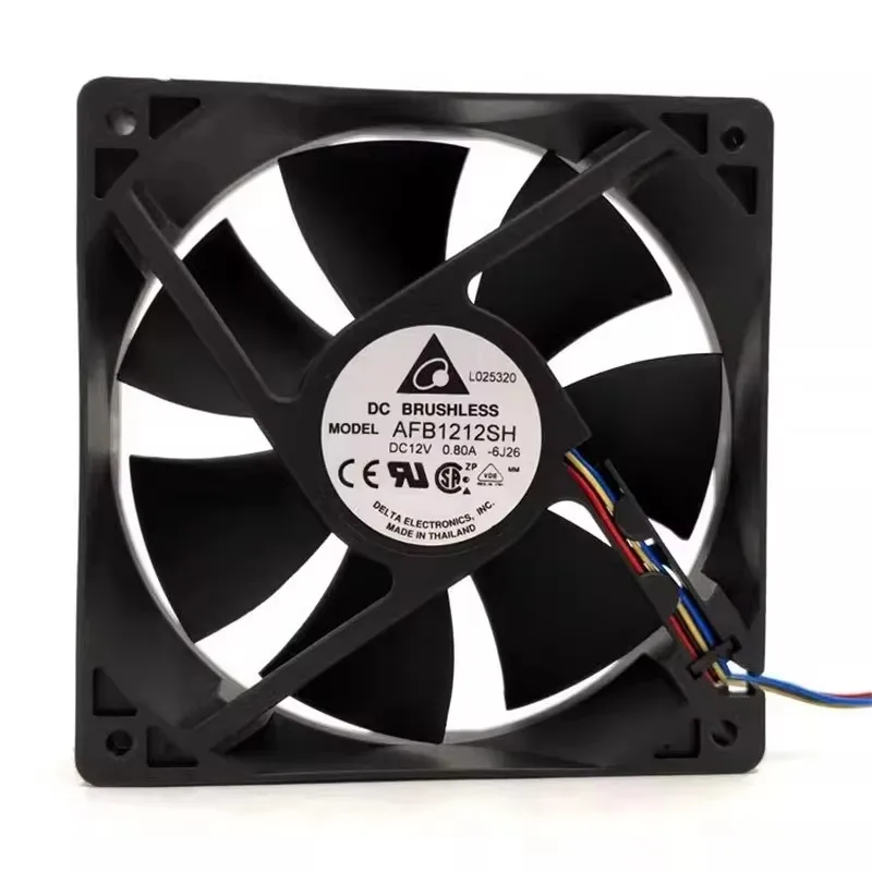 

Original AFB1212SH 12V 0.8A 120 * 120 * 25MM 12CM high air volume PWM dual ball chassis power cooling fan