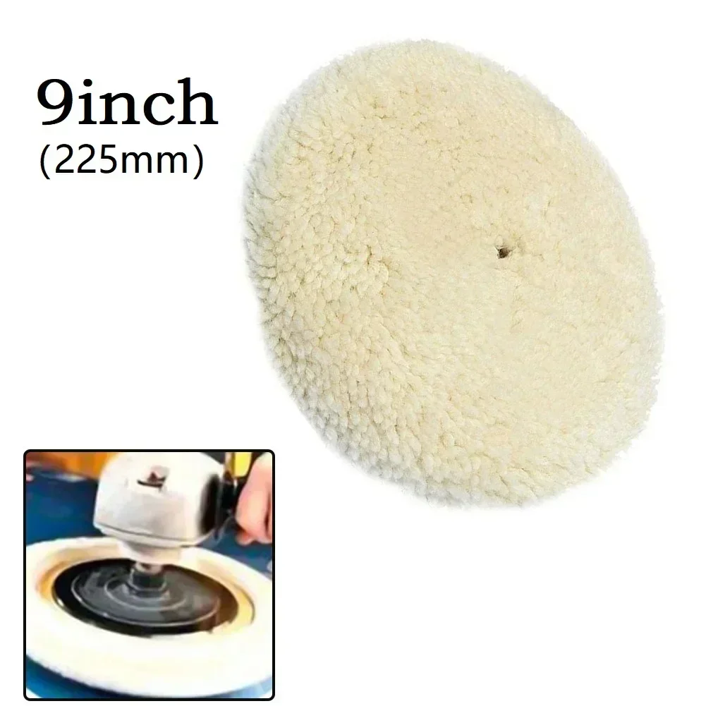 225mm/9inch Grinding Polishing Bonnet Pad Soft Wool Clean Furniture Car Vehicle Cleaning Tools Electric Tools Accessories