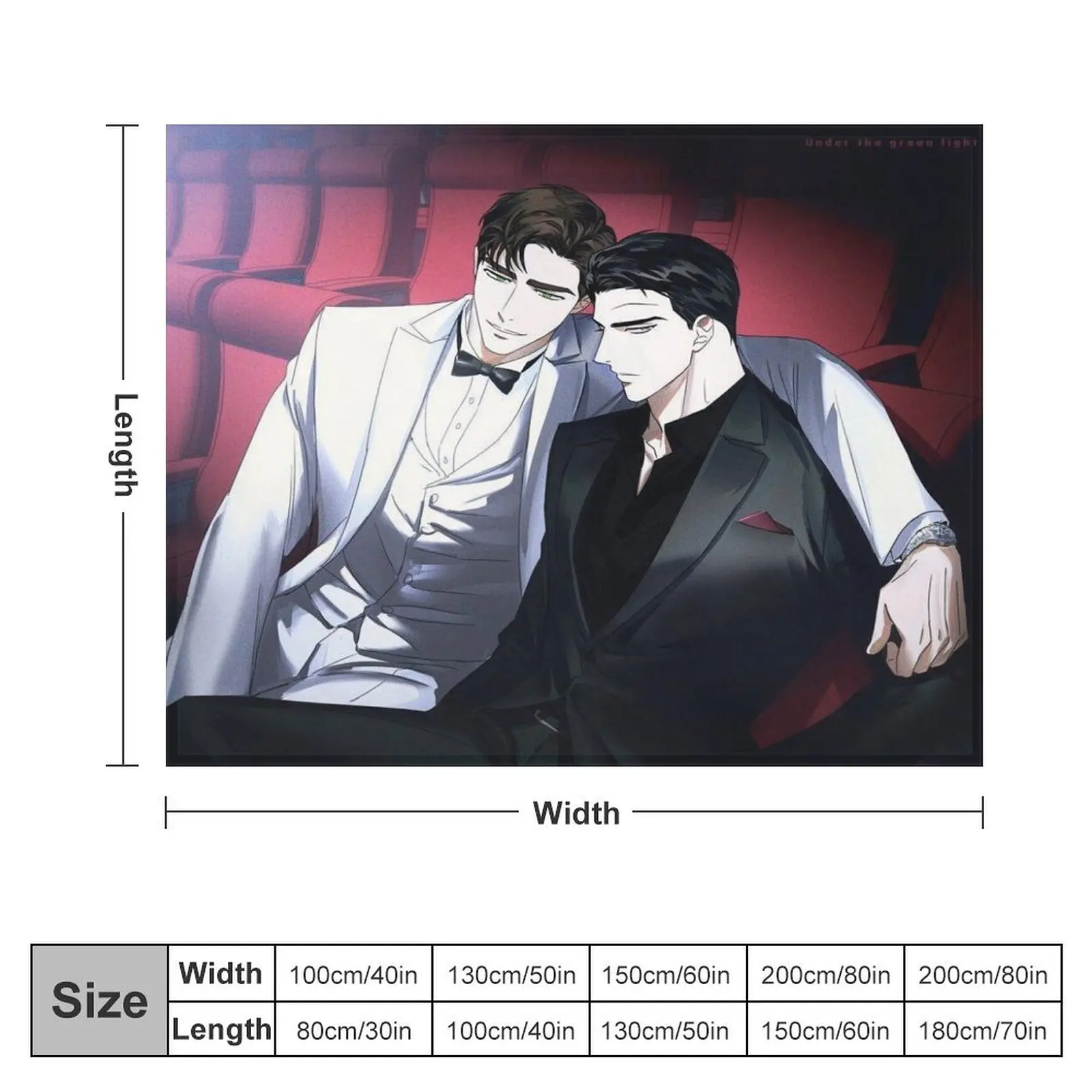 بطانية رمية للشعر ، قماش فانيل منقوش ، بطانيات ، جين تشونغ ، وو ولوكي راينر ، تحت الضوء الأخضر ، مانهوا ، سرير