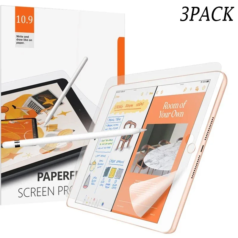 

Бумажная пленка для Apple iPad 10 2022 10,9 дюймов 10-го поколения, матовая защита от царапин, пленка для планшета для рисования и письма