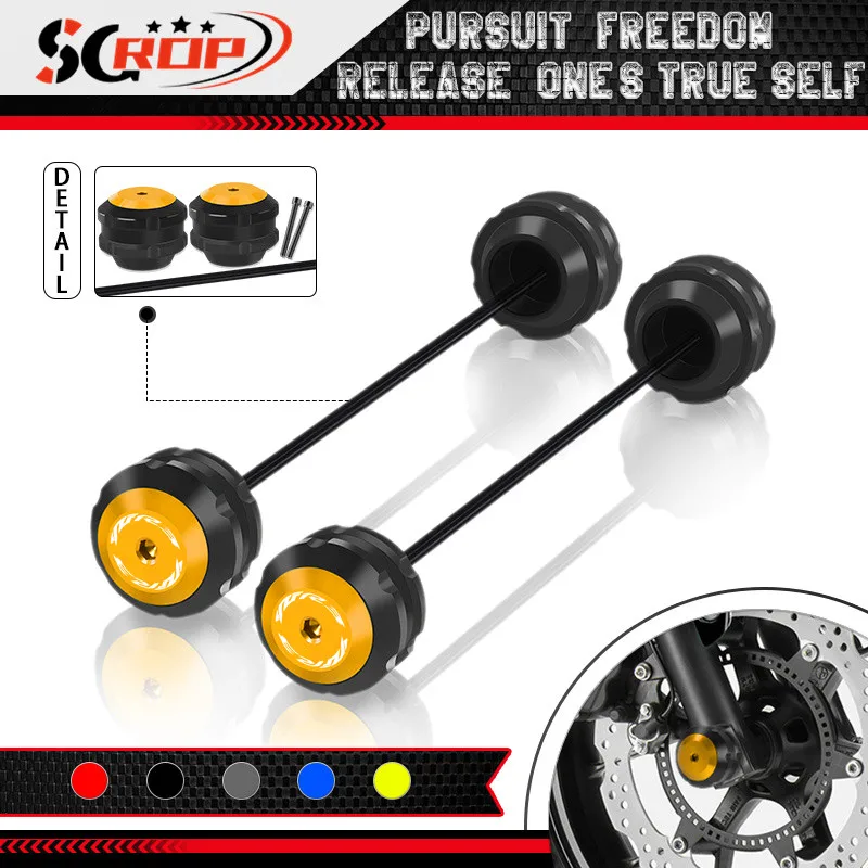

For YZF-R3 YZF R3 2015-2024 2023 2022 Motorcycle Front Rear Wheel Fork Axle Sliders Cap Crash Falling Protector Accessories r3