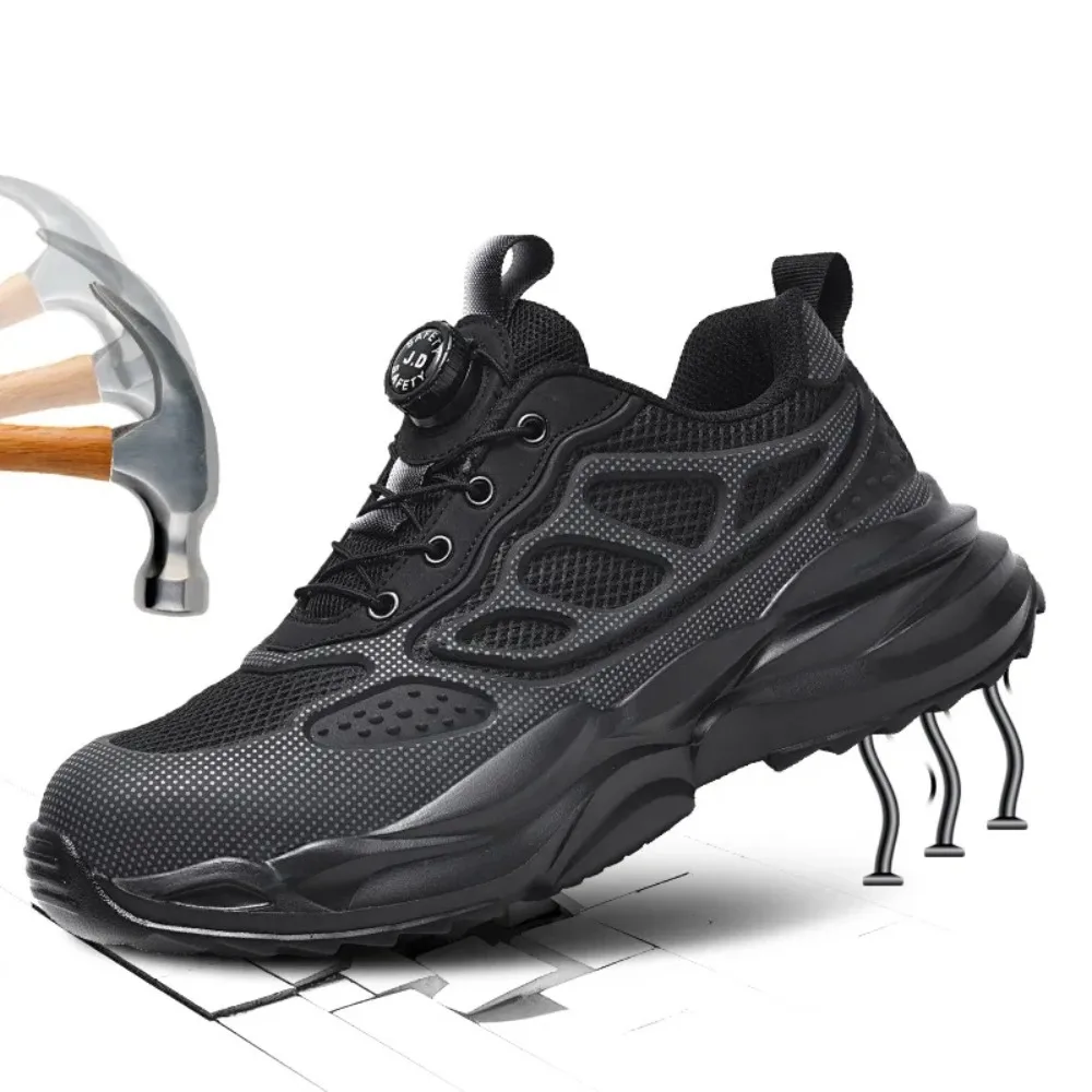 

Work Safety Shoes For Men Lightweight Protective Work Sneakers Lightweight Men Shoes Breathable Shoes Anti-Puncture Work Shoe