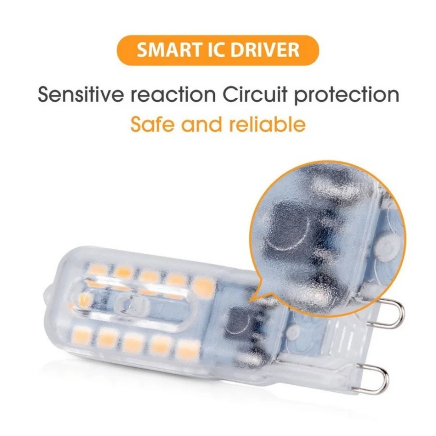 5Pcs AC220V LED G9 Light Dimmable bulb 3W 5W SMD 2835 Spotlight For Crystal Chandelier Replace 20W 30W Halogen Lamp Lighting