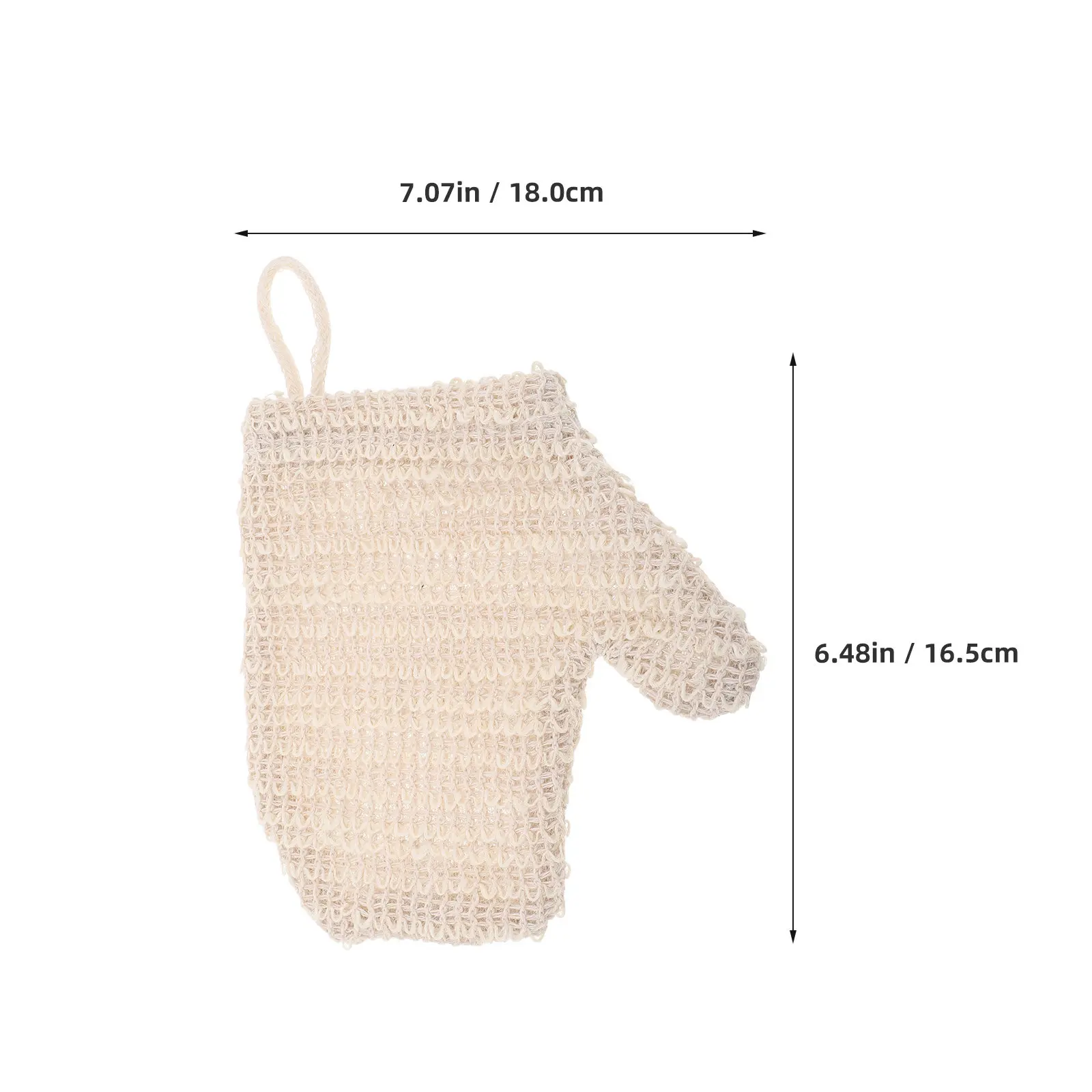 2Pcs Exfoliating Body Scrub Gloves Cotton Linen Shower Mitts for Women Men Reusable Bath Gloves Foaming Action Deep Skin