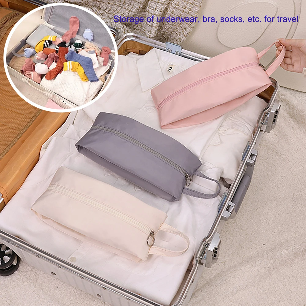 Cubi da viaggio da 3 pezzi per biancheria intima, reggiseno, calzini, organizer per bagagli, borse di compressione portatili per accessori per valigie