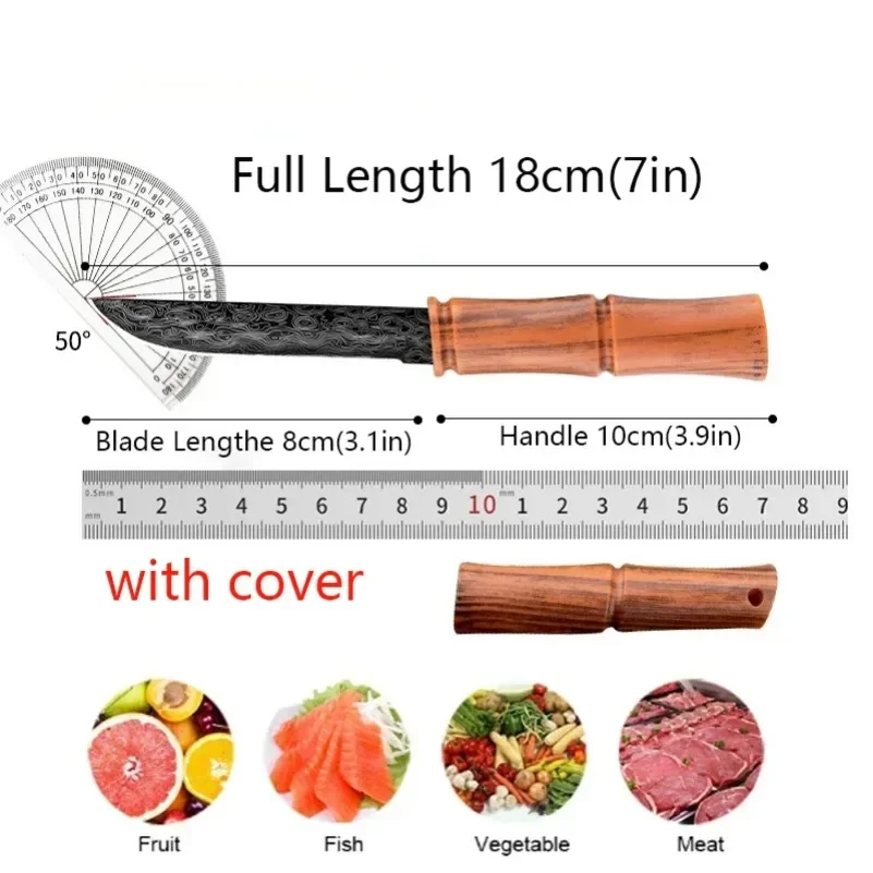 Utility Knife Slice Meat Fruit Steak Knife Plastic Handle Hand Forge Boning Butcher Barbecue Knife Camping Cooking Cleaver Tools view 2