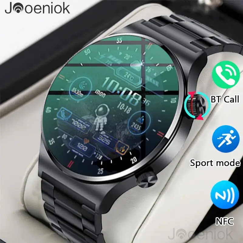 Huawei e Xiaomi Smartwatch para homens e mulheres, botão rotativo, chamada Bluetooth, monitoramento de saúde NFC, tela de 1,28 ", novo, 2024