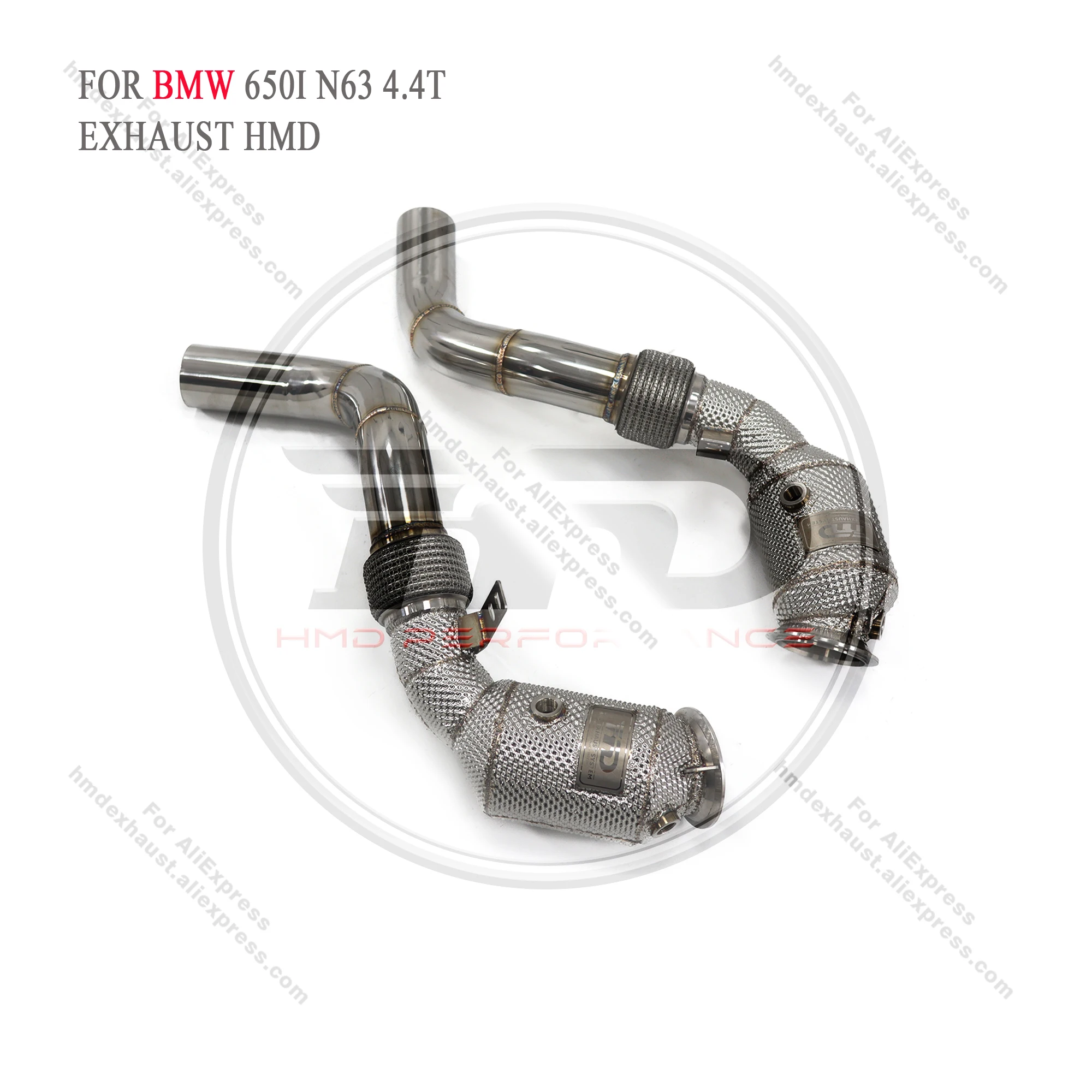 HMD Stainless Steel Car Exhaust For BMW 650I N63 4.4T Performance Exhaust Downpipe With Heat Insulation Catalyst